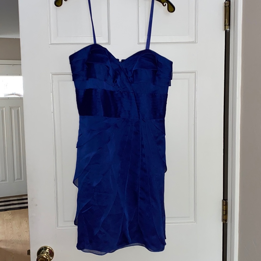 Strapless Blue Dress